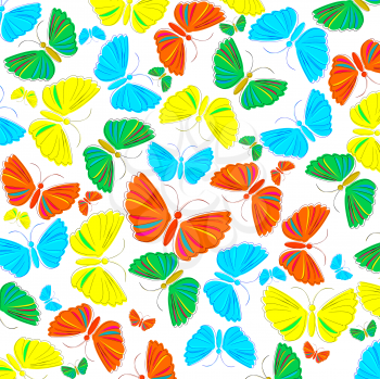 Seamless background with butterfly