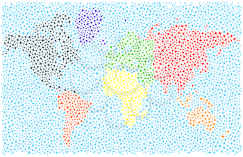 Stylized world map