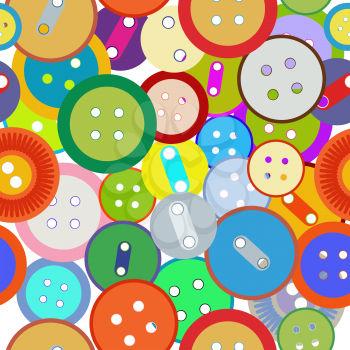 A seamless background with fashion sewing buttons 