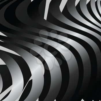 Abstract Three-dimensional black and white background