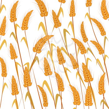 Wheat background. Isolated and grouped objects over white .