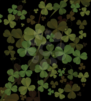 Saint Patrick's day background in black and green colors. Abstract art.