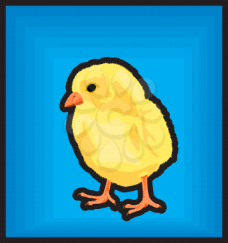 New born chiken icon clip art illustration