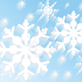 Winter snow background, abstract art illustration