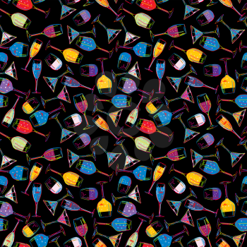 Wallpaper design for parties, seamless pattern