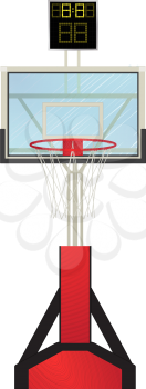 Basketball hoop, isolated object against white background