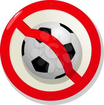 No play of football allwed sign