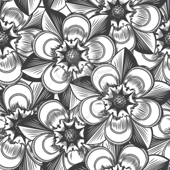 Vintage floral seamless pattern victorian style