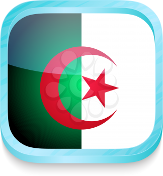 Smart phone button with Algeria flag