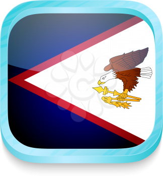 Smart phone button with American Samoa flag