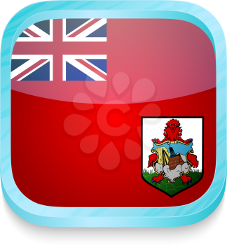Smart phone button with Bermuda flag