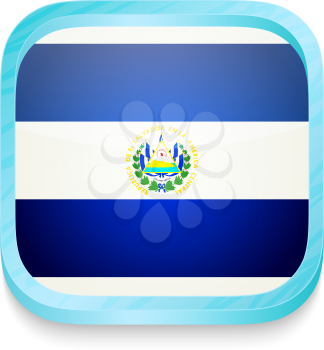Smart phone button with El Salvador flag
