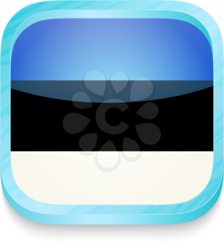 Smart phone button with Estonia flag