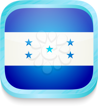 Smart phone button with Honduras flag