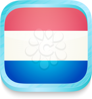 Smart phone button with Luxembourg flag
