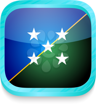 Smart phone button with Solomon Islands flag