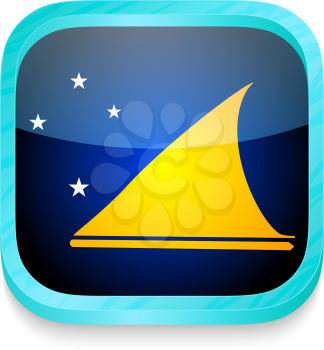 Smart phone button with Tokelau flag