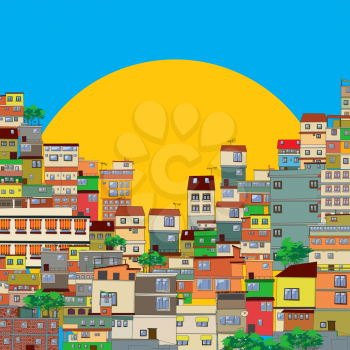 Brasilian favela illustration