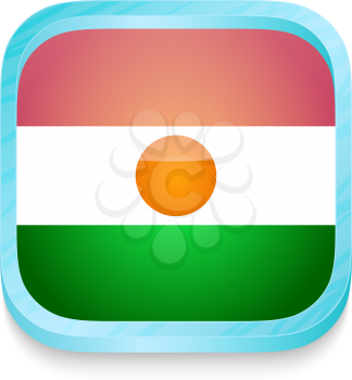 Smart phone button with Niger flag