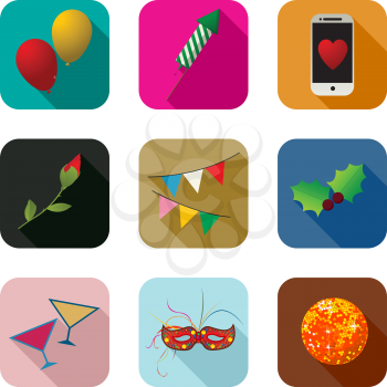 Party icons set for the apps