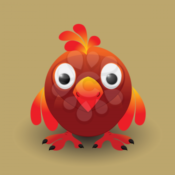 Royalty Free Clipart Image of a Baby Bird