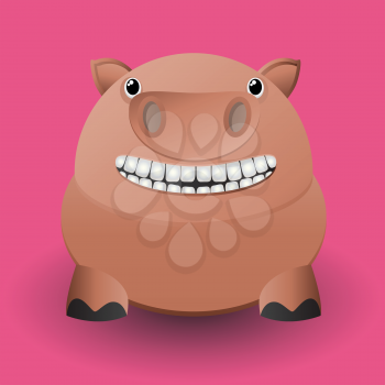 Royalty Free Clipart Image of a Baby Pig
