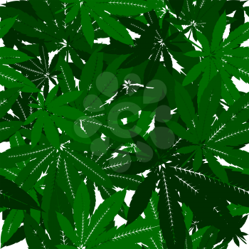 Marijuana leaves  seamless pattern design