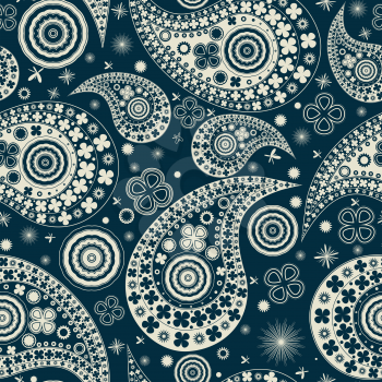 Clover seamless paisley, background pattern 
