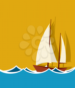 Sailing boat background with room for text