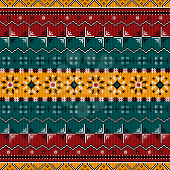 Balkan style ethno country carpet, seamless pattern design