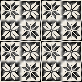 Seamless knit pattern, embroidery design