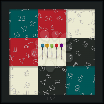 Conceptual dart board graphic design
