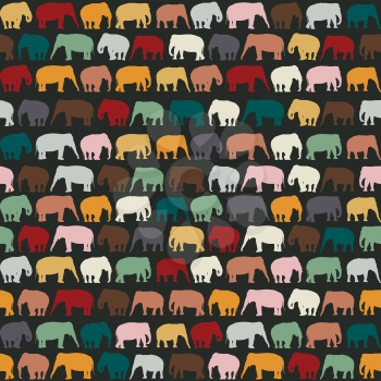 Elephants texture, seamless pattern for textile, website background, book cover, packaging.