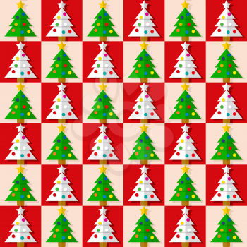 Christmas tree seamless pattern design