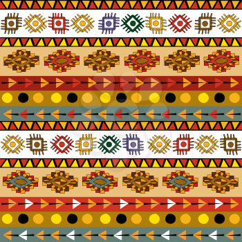 Tribal motif seamless pattern design