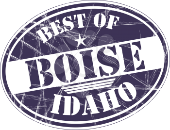 Best of Boise grunge rubber stamp against white background
