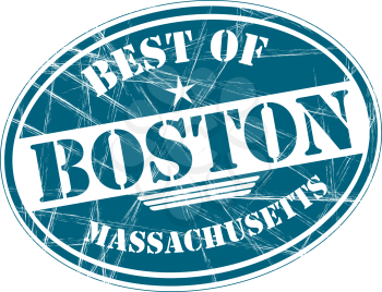Best of  Boston grunge rubber stamp against white background