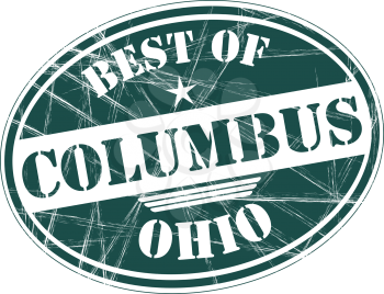 Best of Columbus grunge rubber stamp against white background