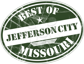 Best of  Jefferson City grunge rubber stamp against white background