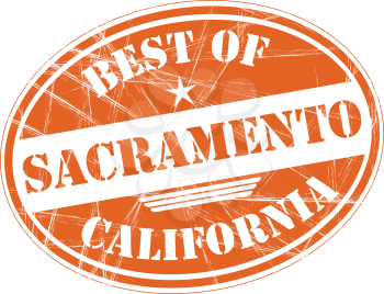 Best of Sacramento grunge rubber stamp against white background