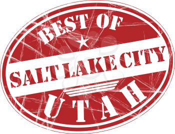 Best of Salt Lake City grunge rubber stamp against white background