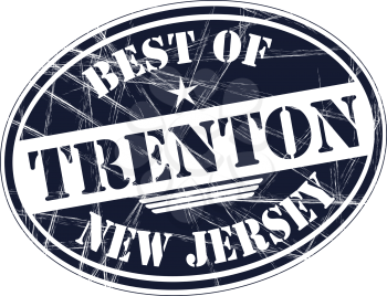 Best of Trenton grunge rubber stamp against white background