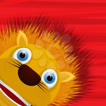 Funny lion avatar for web