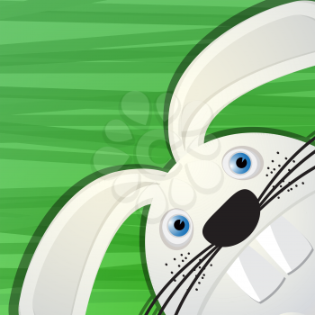 Funny rabbit avatar icon for web