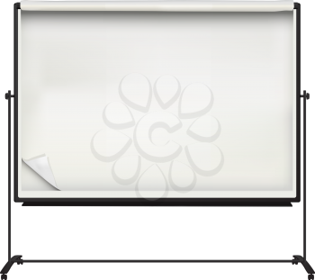 Large flip chart board over white background