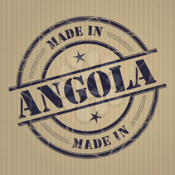 Made in Angola grunge rubber stamp