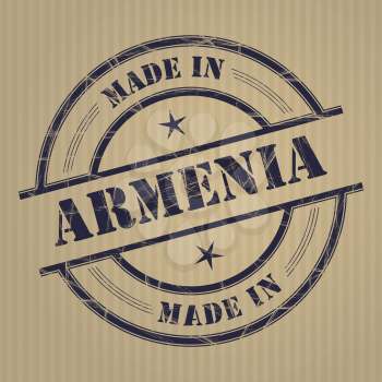 Made in Armenia grunge rubber stamp