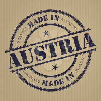 Made in Austria grunge rubber stamp