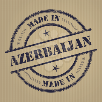 Made in Azerbaijan grunge rubber stamp