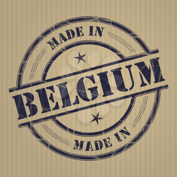 Made in Belgium grunge rubber stamp